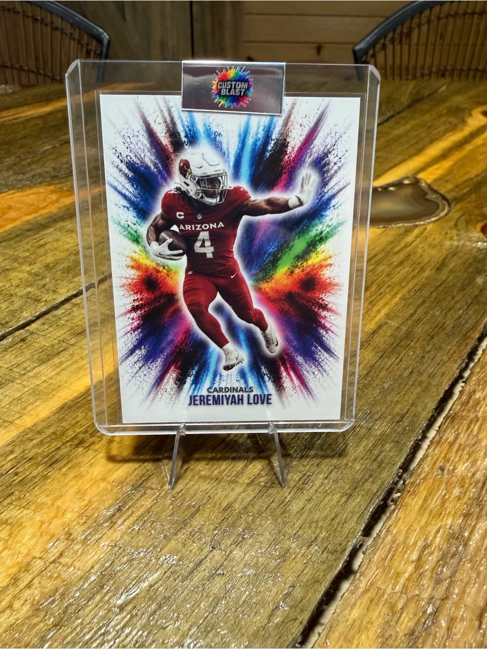 Jeremiyah Love Arizona Cardinals Football Card by Custom Blast